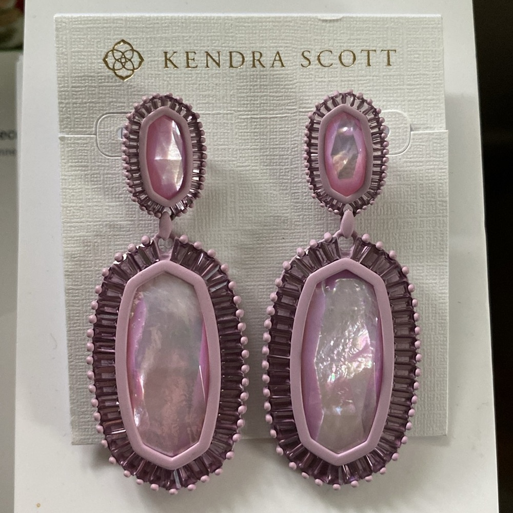 NWT Kendra Scott Lavender Opal Earrings